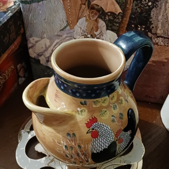 Country Kitchen Ceramic Rooster Pitcher ๐ by Giani Far Ambiance Collection ๐ - Picture 11 of 15